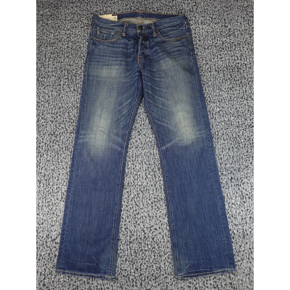 Abercrombie & Fitch Horton Classic Straight Jeans Mens 32x32 Blue Medium Wash